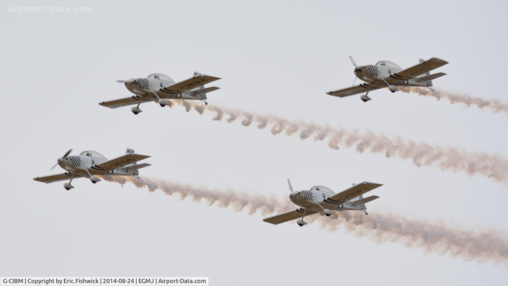 G-CIBM, 2013 Vans RV-8 C/N LAA 303-15083, 45. G-CIBM leading Team Raven at a superb Little Gransden Air & Car Show, Aug. 2014.