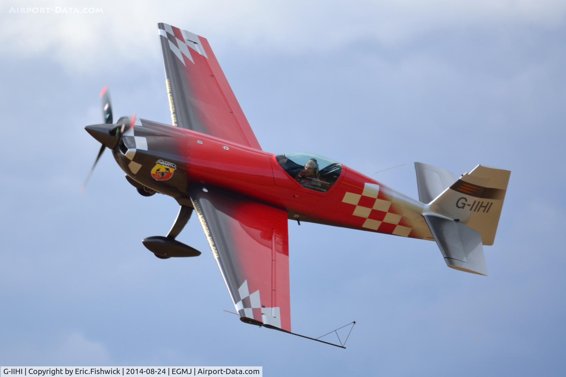 G-IIHI, 2008 Extra EA-300SC C/N SC008, 43. G-IIHI's pilot waving to the crowd at a superb Little Gransden Air & Car Show, Aug. 2014.