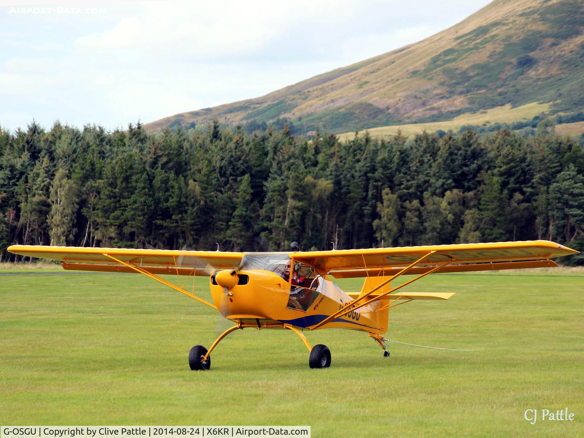G-OSGU, 2014 Aeropro Eurofox 912(S) C/N LAA 376-15214, Used for aero-tow at Portmoak Gliding Field, Kinross, Scotland is homebuilt G-OSGU, first registered May 2014.
