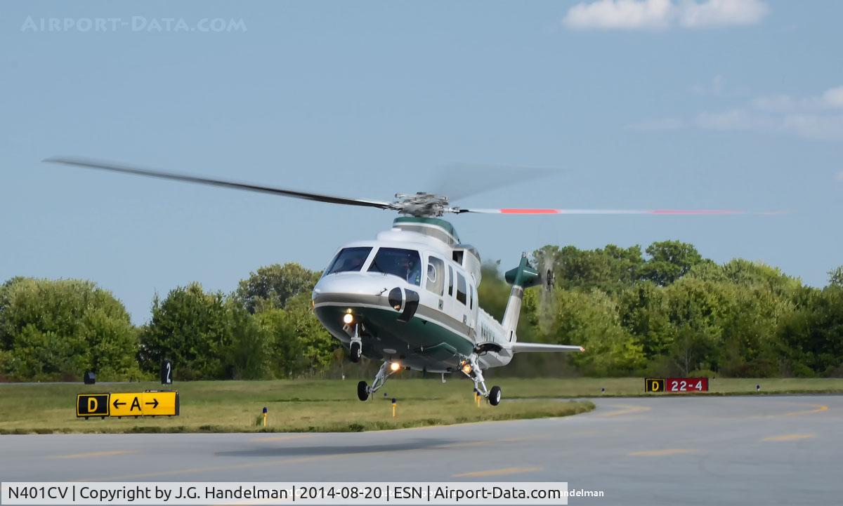 N401CV, 1986 Sikorsky S-76B C/N 760327, Landing at Easton Airport MD