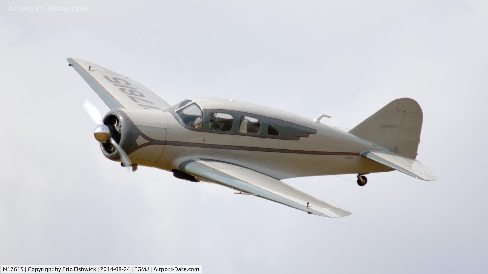 N17615, 1938 Spartan 7W Executive C/N 14, 43. N17615 at a superb Little Gransden Air & Car Show, Aug. 2014.