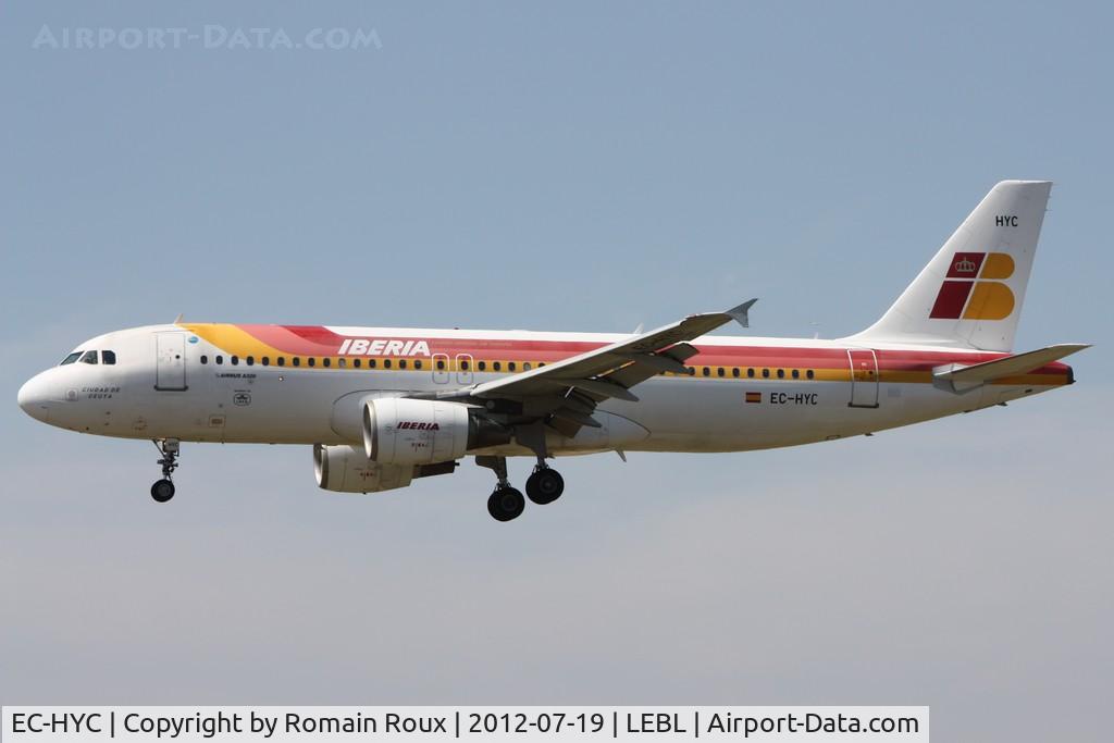 EC-HYC, 2000 Airbus A320-214 C/N 1262, Landing