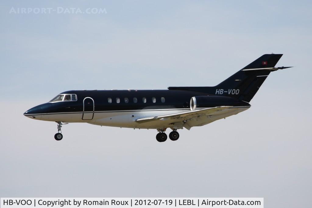 HB-VOO, 1992 British Aerospace BAe.125-1000A C/N 259030, Landing