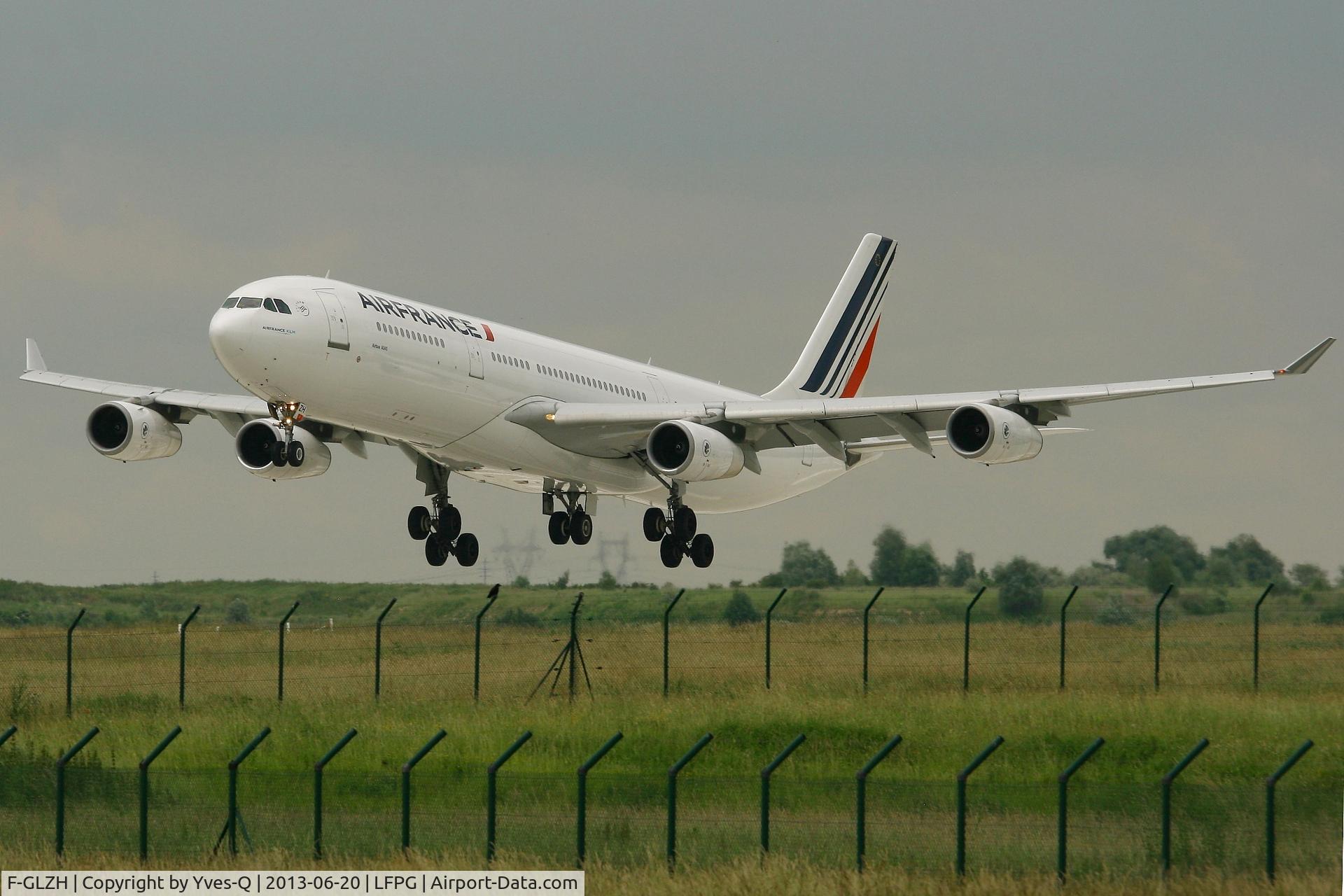 F-GLZH, 1995 Airbus A340-312 C/N 078, Airbus A340-312, On final Rwy 26L, Roissy Charles De Gaulle Airport (LFPG-CDG)