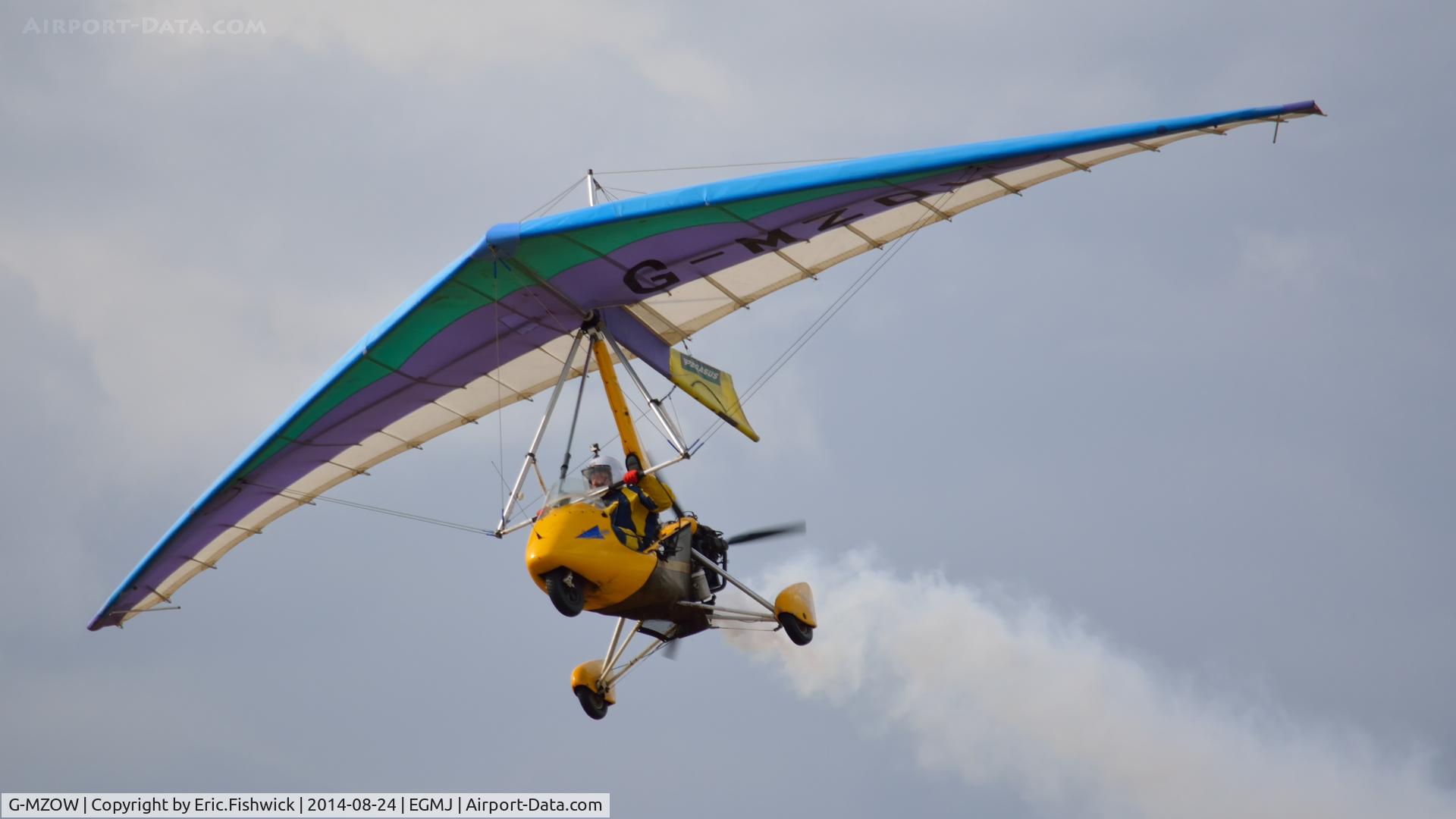 G-MZOW, 1999 Pegasus Quantum 15-912 C/N 7502, 43. G-MZOW in display mode at a superb Little Gransden Air & Car Show, Aug. 2014.
