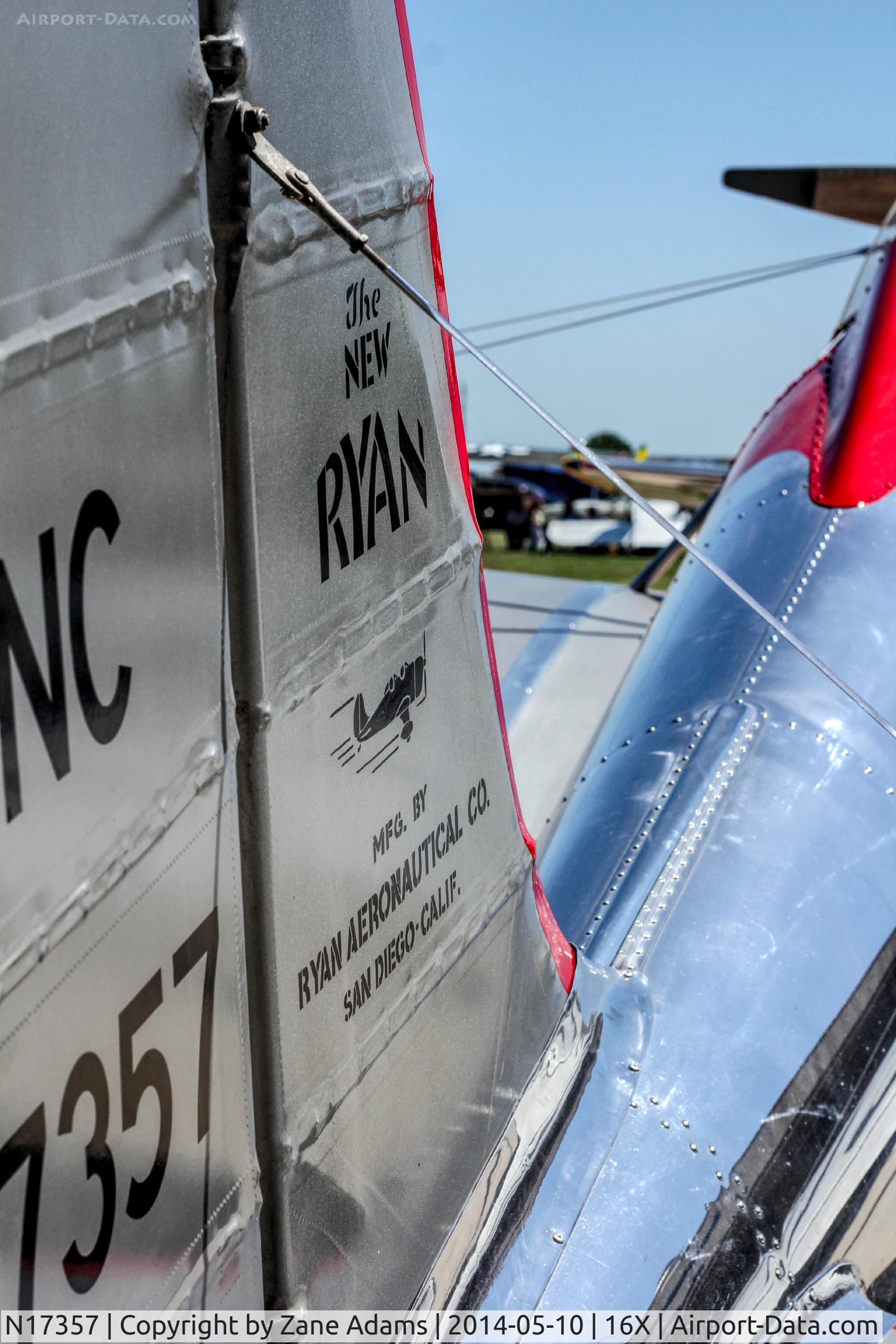 N17357, 1937 Ryan Aeronautical ST-A C/N 162, At the 2014 Propwash Party