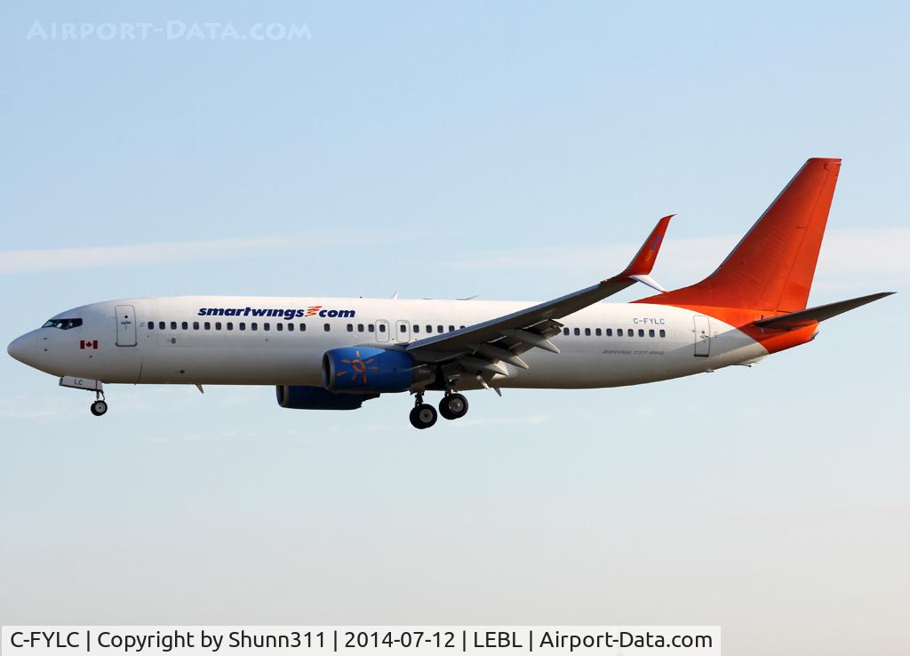C-FYLC, 2006 Boeing 737-8BK C/N 33029, Landing rwy 25R in Sunwing basic c/s with Smartwings titles... Travel Service flight... My first B738 with simitar winglets