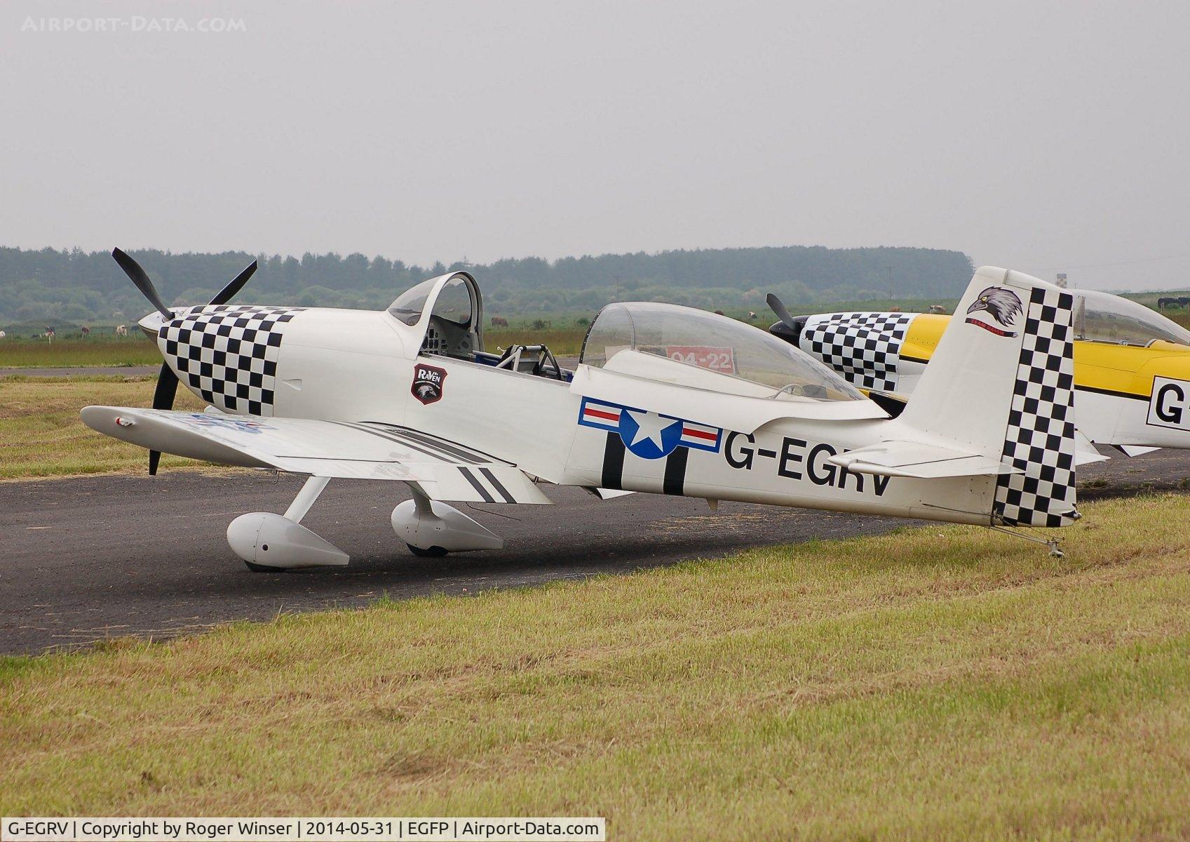 G-EGRV, 2007 Vans RV-8 C/N PFA 303-13639, Raven 3 in the recently formed Team Raven formation aerobatic display team markings.