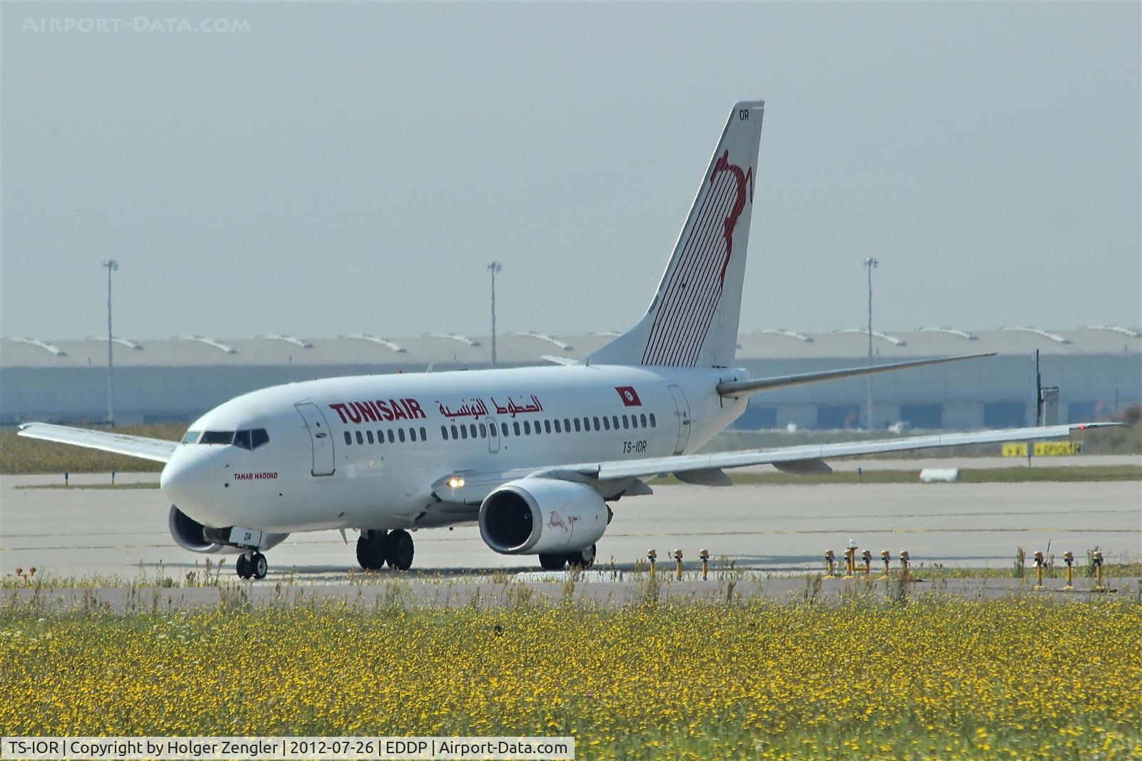 TS-IOR, 2001 Boeing 737-6H3 C/N 29502, Departure on twy November.....
