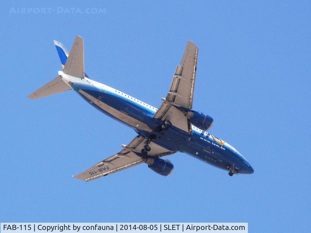 FAB-115, 1990 Boeing 737-322 C/N 24653, TAM arriving to El Trompillo