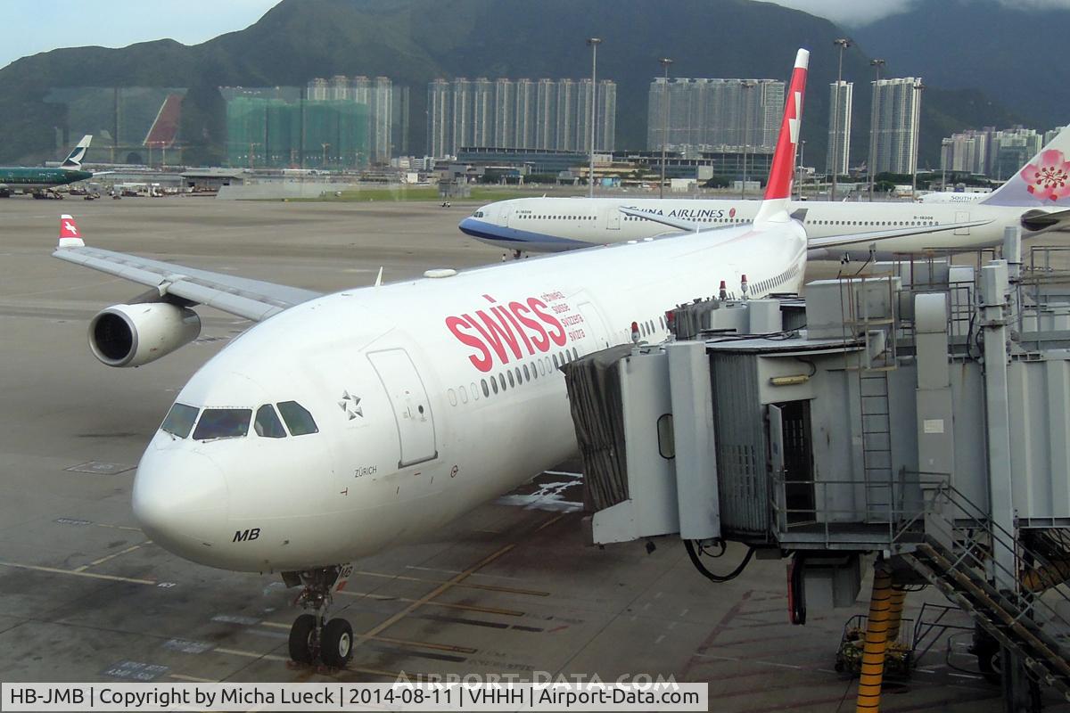 HB-JMB, 2003 Airbus A340-313 C/N 545, At Hong Kong
