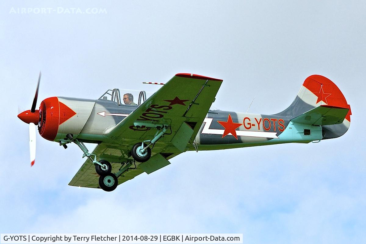 G-YOTS, 1990 Bacau Yak-52 C/N 9010308, At 2014 LAA Rally at Sywell
