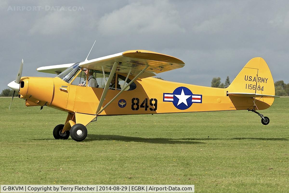 G-BKVM, 1951 Piper L-21A Super Cub (PA-18-125) C/N 18-849, Arriving at 2014 LAA Rally