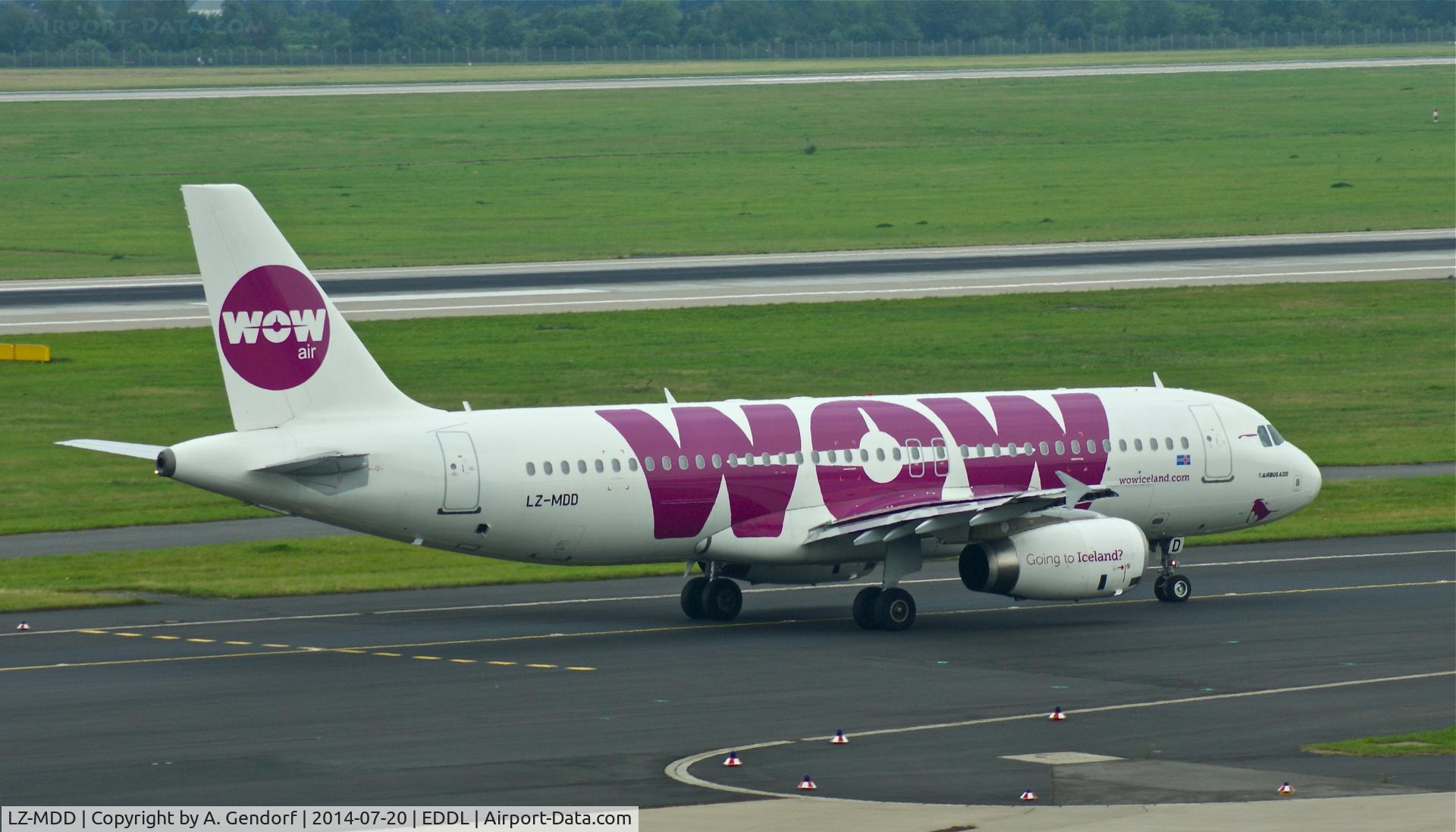 LZ-MDD, 2010 Airbus A320-232 C/N 4305, WOW air, seen here taxiing at Düsseldorf Int'l(EDDL)