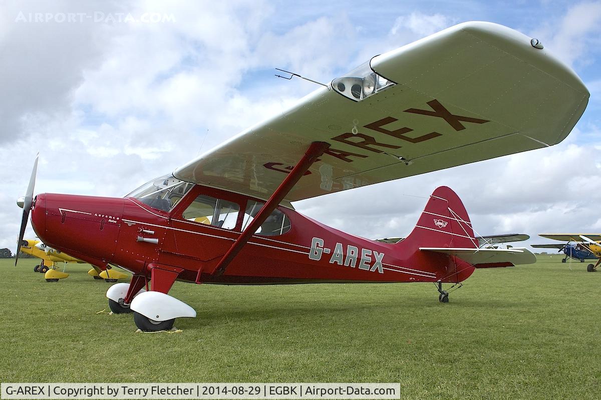G-AREX, 1948 Aeronca 15AC Sedan C/N 15AC-61, Aeronca 15AC Sedan at 2014 LAA Rally at Sywell