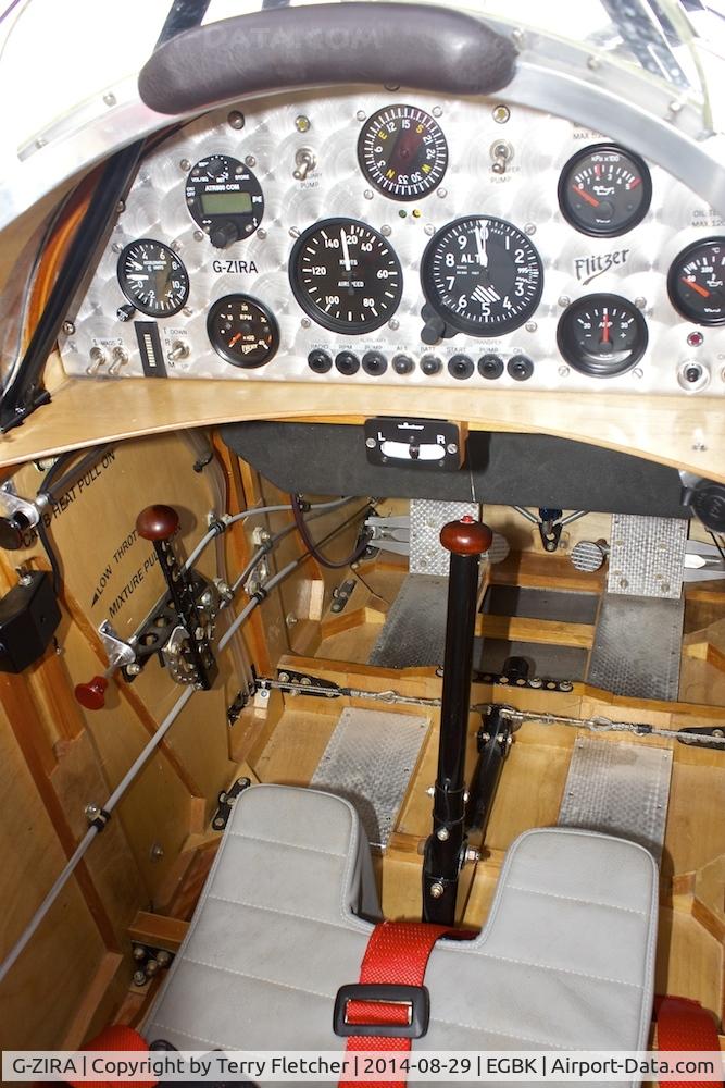 G-ZIRA, 2008 Flitzer Z-1RA Stummelflitzer C/N PFA 342-14596, Flitzer cockpit