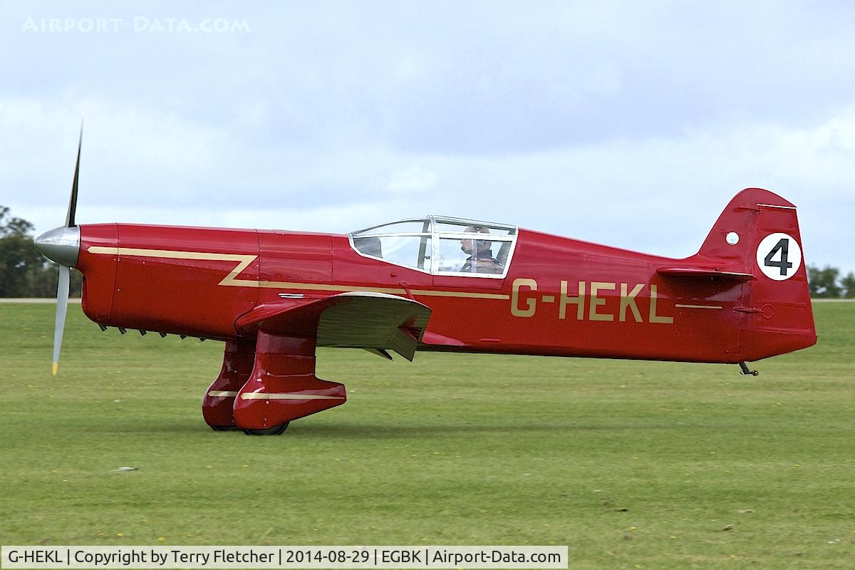 G-HEKL, 2008 Percival Mew Gull replica C/N PFA 013-14759, 2008 Percival Mew Gull replica, c/n: PFA 013-14759 arriving at Sywell