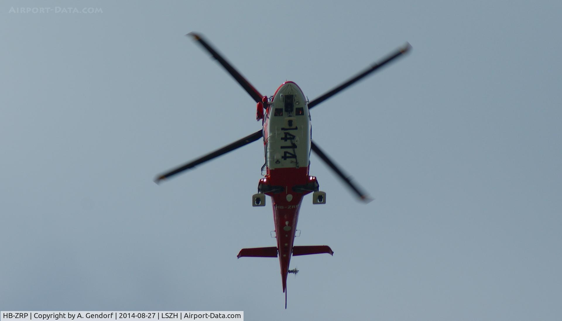HB-ZRP, 2011 AgustaWestland AW-109SP Grand New C/N 22213, REGA, is overflying Zürich-Kloten(LSZH)