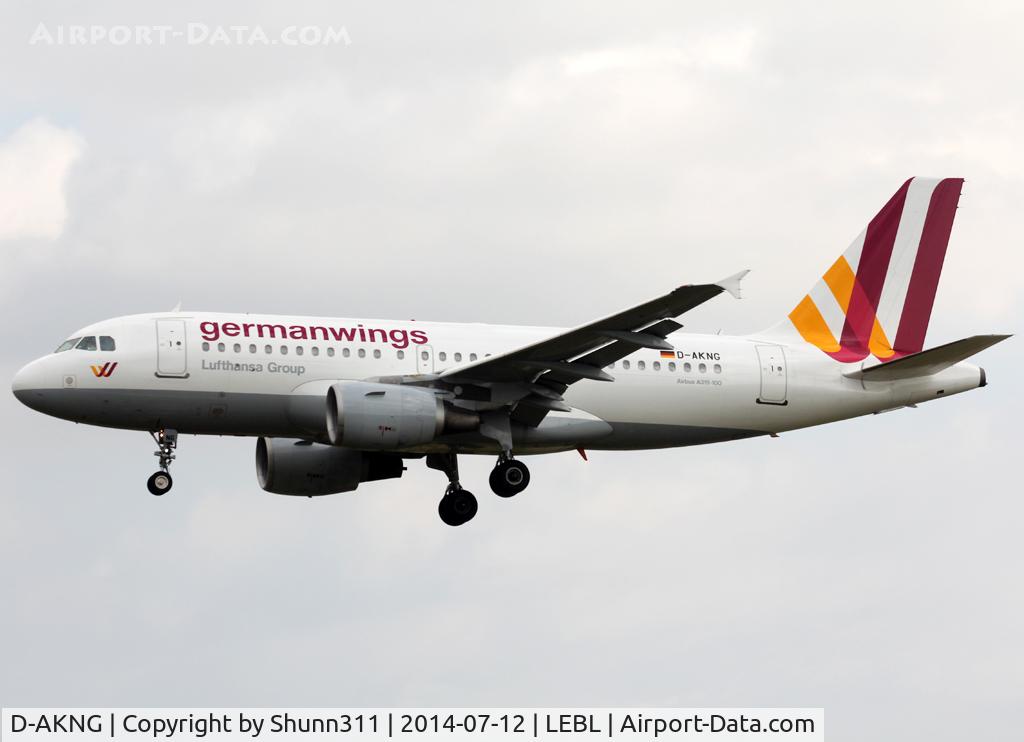 D-AKNG, 1997 Airbus A319-112 C/N 654, Landing rwy 25R