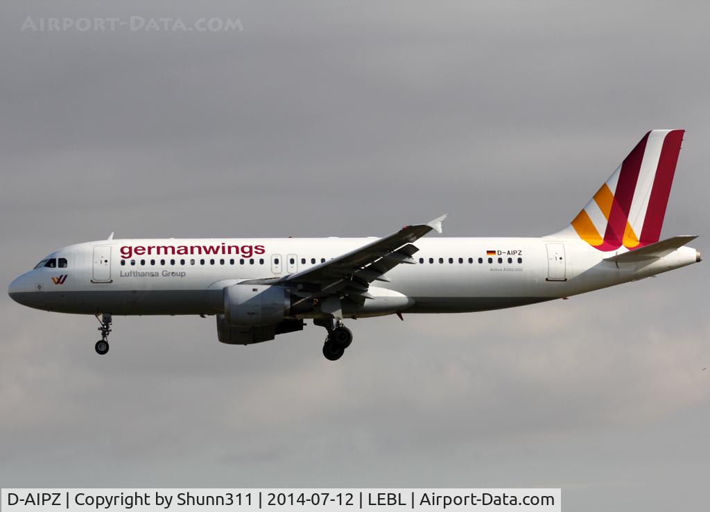 D-AIPZ, 1991 Airbus A320-211 C/N 162, Landing rwy 25R