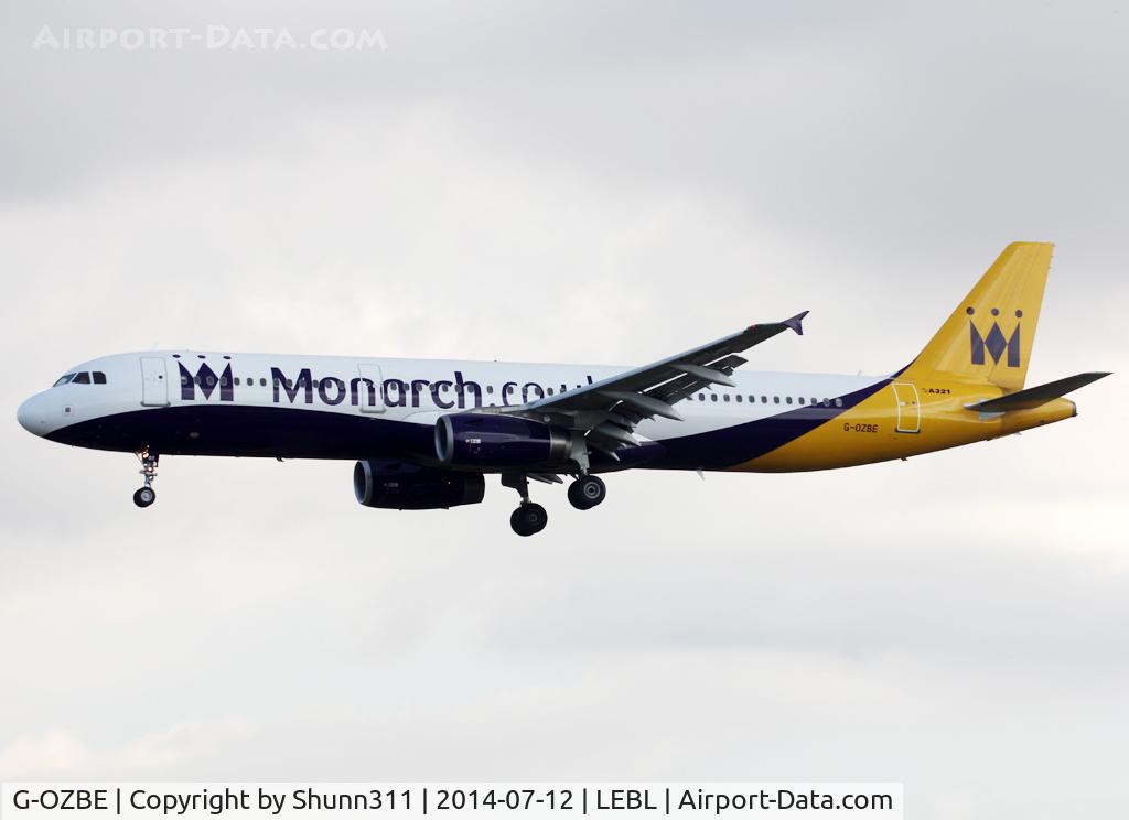 G-OZBE, 2002 Airbus A321-231 C/N 1707, Landing rwy 25R... new c/s