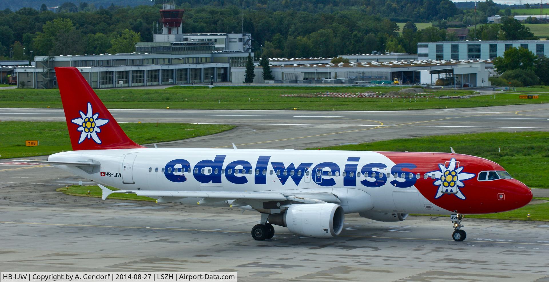 HB-IJW, 2003 Airbus A320-214 C/N 2134, Edelweiss Air, is here taxiing to RWY 28 at Zürich-Kloten(LSZH)