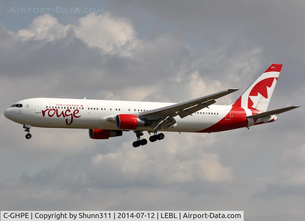 C-GHPE, 2003 Boeing 767-33A/ER C/N 33423, Landing rwy 25R