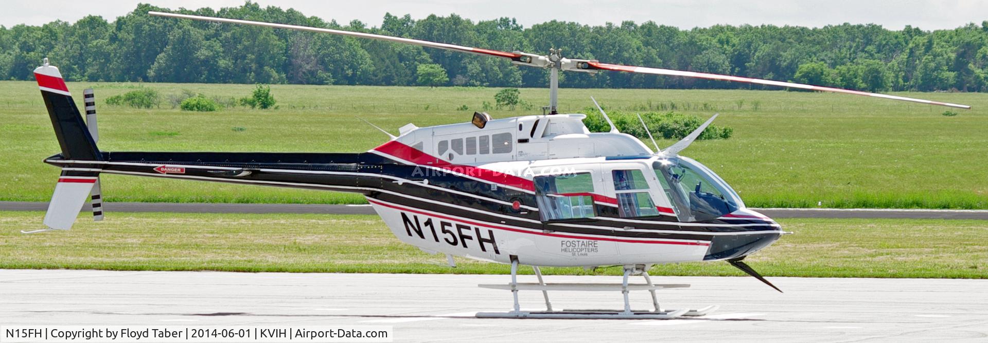N15FH, Bell 206B JetRanger III C/N 4250, on the ramp at