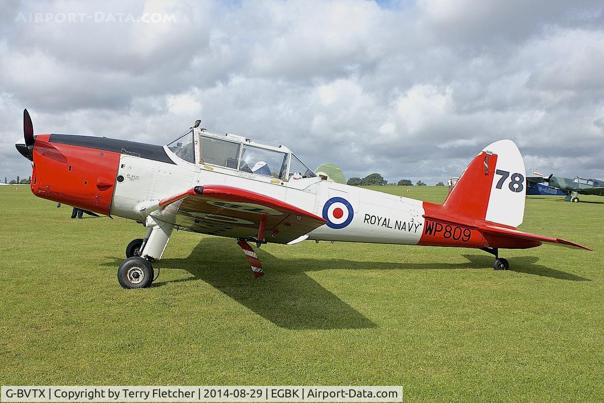 G-BVTX, 1952 De Havilland DHC-1 Chipmunk T.10 C/N C1/0705, At 2014 LAA Rally at Sywell