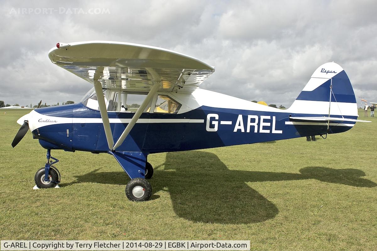 G-AREL, 1960 Piper PA-22-150 Caribbean C/N 22-7284, At 2014 LAA Rally at Sywell