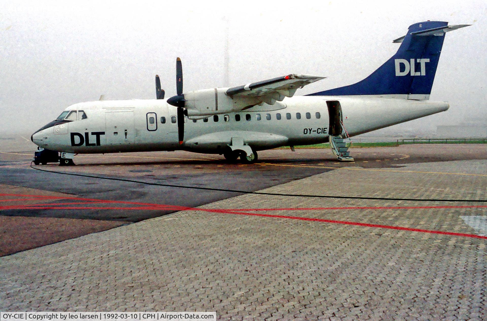 OY-CIE, 1988 ATR 42-300 C/N 082, Copenhagen 10.3.92