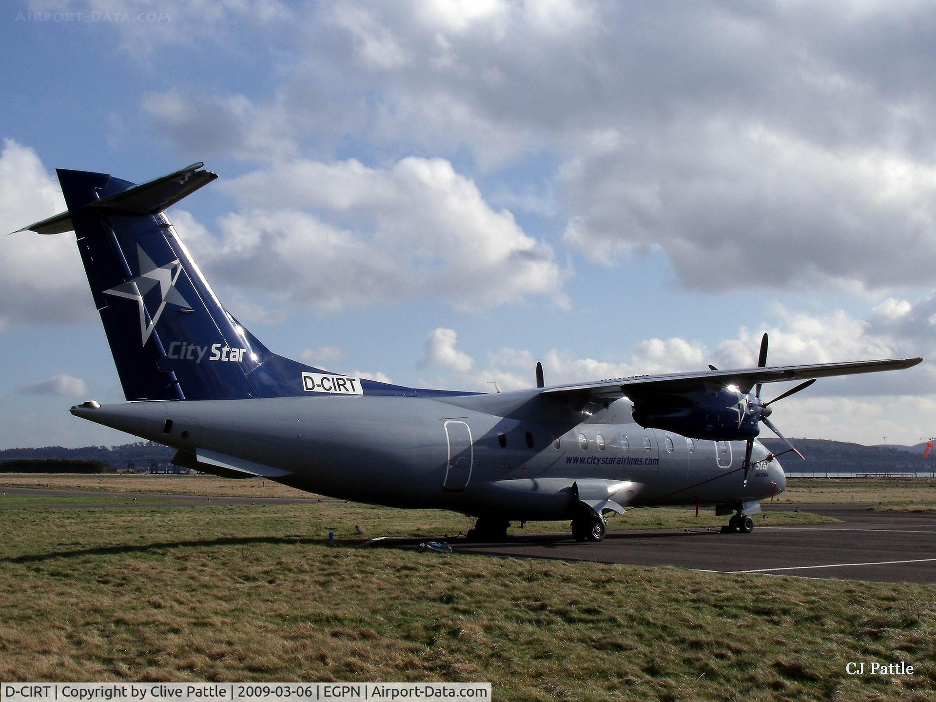 D-CIRT, 1995 Dornier 328-110 C/N 3043, Parked up at Dundee Riverside in March 2009