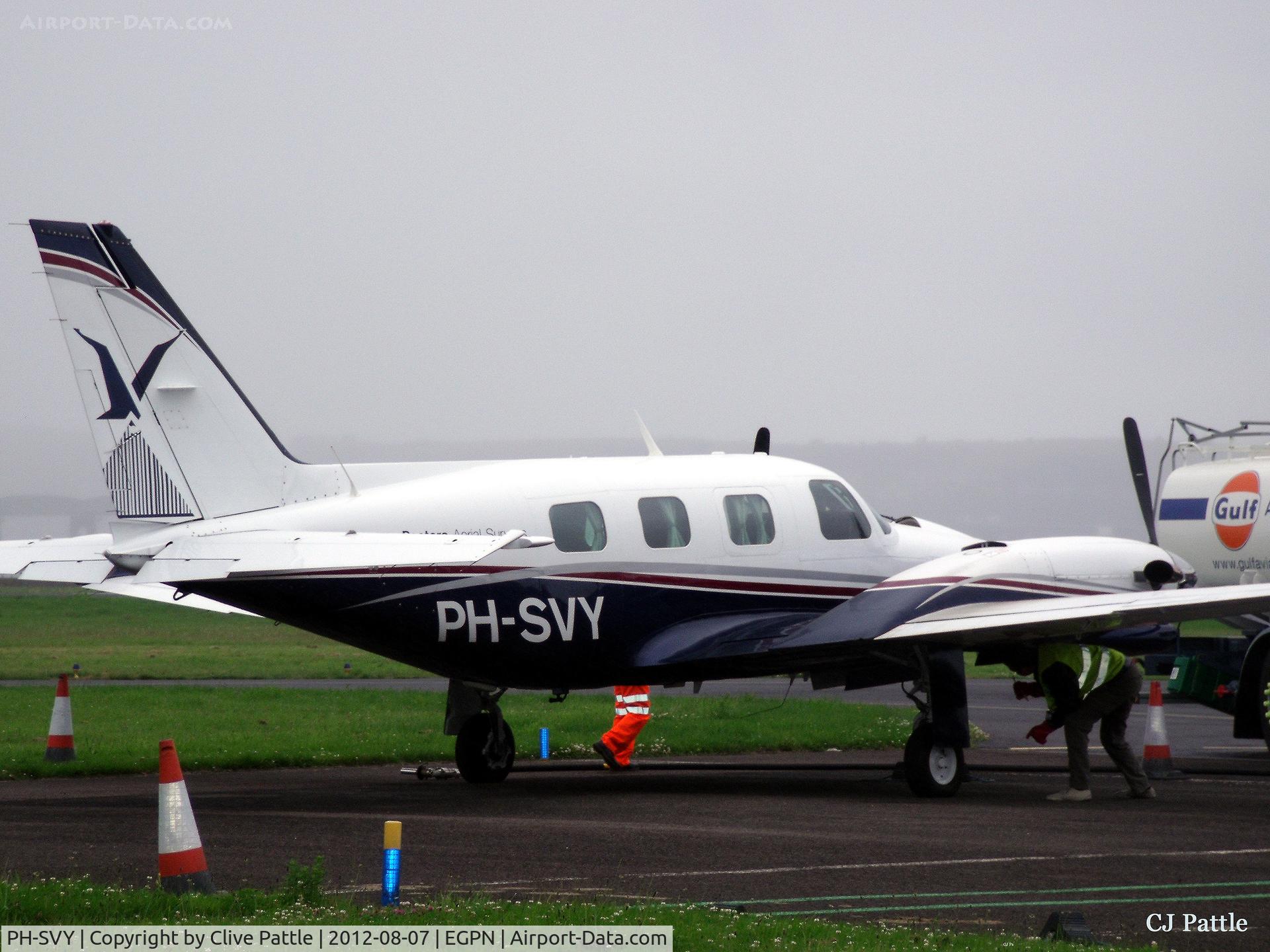 PH-SVY, Piper PA-31T Cheyenne II C/N 31T-8020041, Refueling at Dundee Riverside August 2012