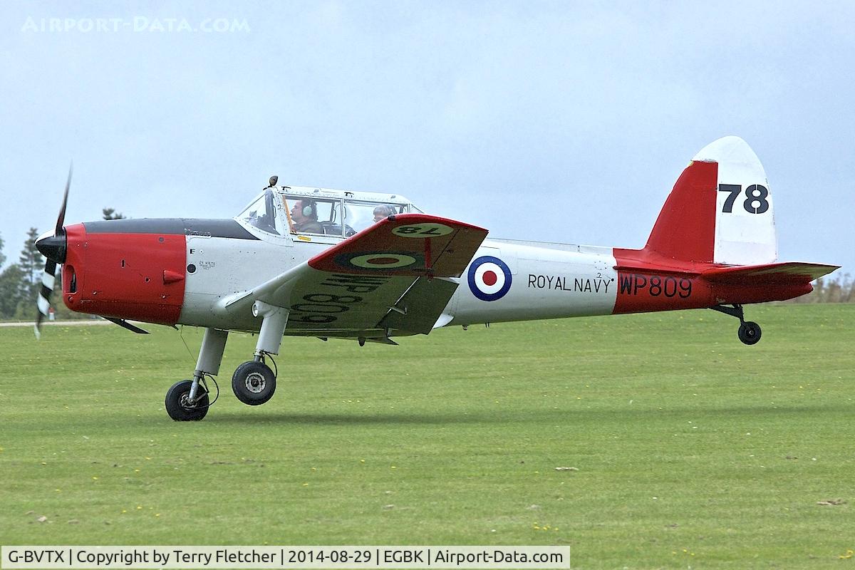 G-BVTX, 1952 De Havilland DHC-1 Chipmunk T.10 C/N C1/0705, At 2014 LAA Rally at Sywell