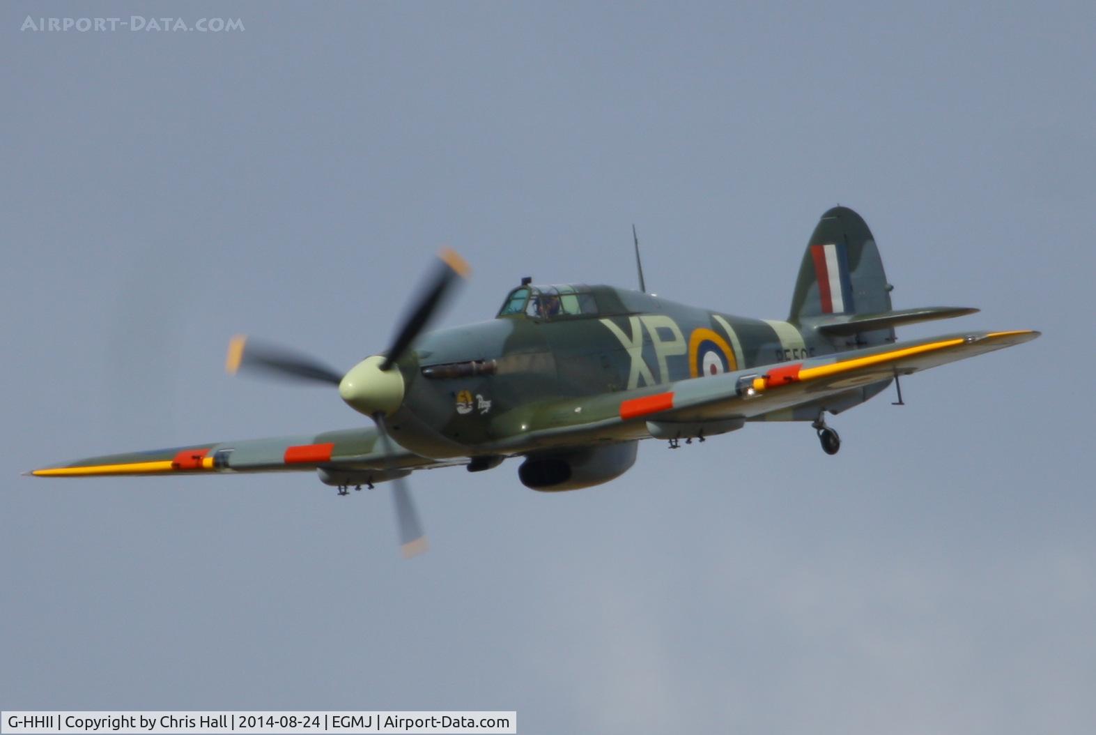 G-HHII, 1940 Hawker (CCF) Hurricane Mk2B C/N CCF/R20023, at the Little Gransden Airshow 2014