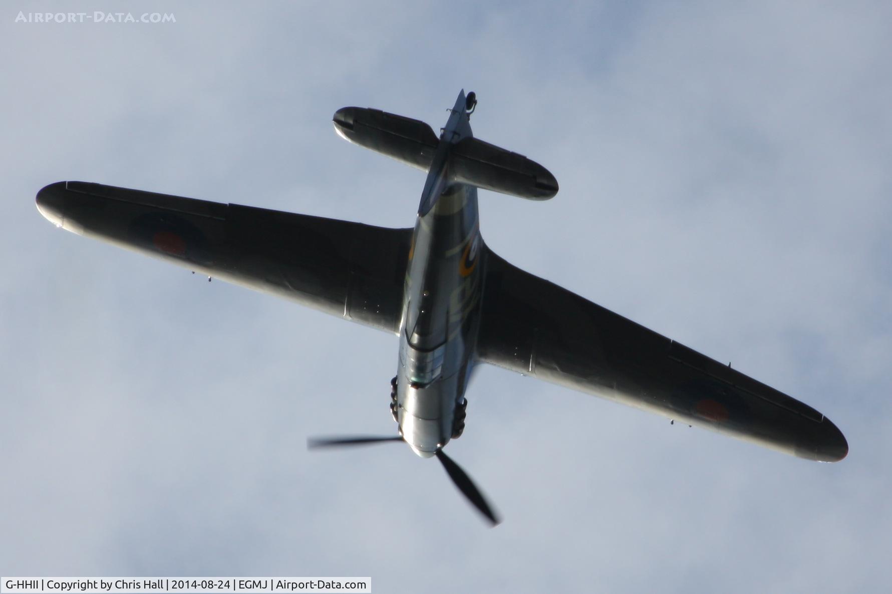 G-HHII, 1940 Hawker (CCF) Hurricane Mk2B C/N CCF/R20023, at the Little Gransden Airshow 2014