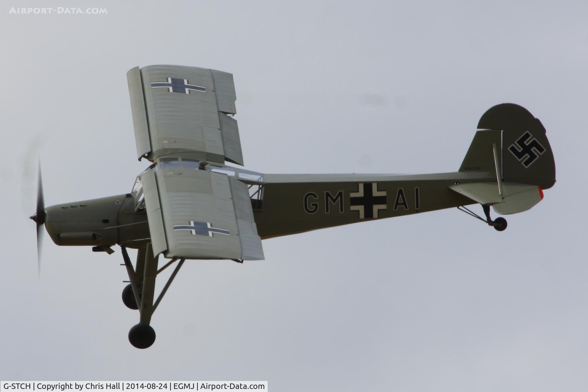 G-STCH, 1942 Fieseler Fi-156A-1 Storch C/N 2088, at the Little Gransden Airshow 2014