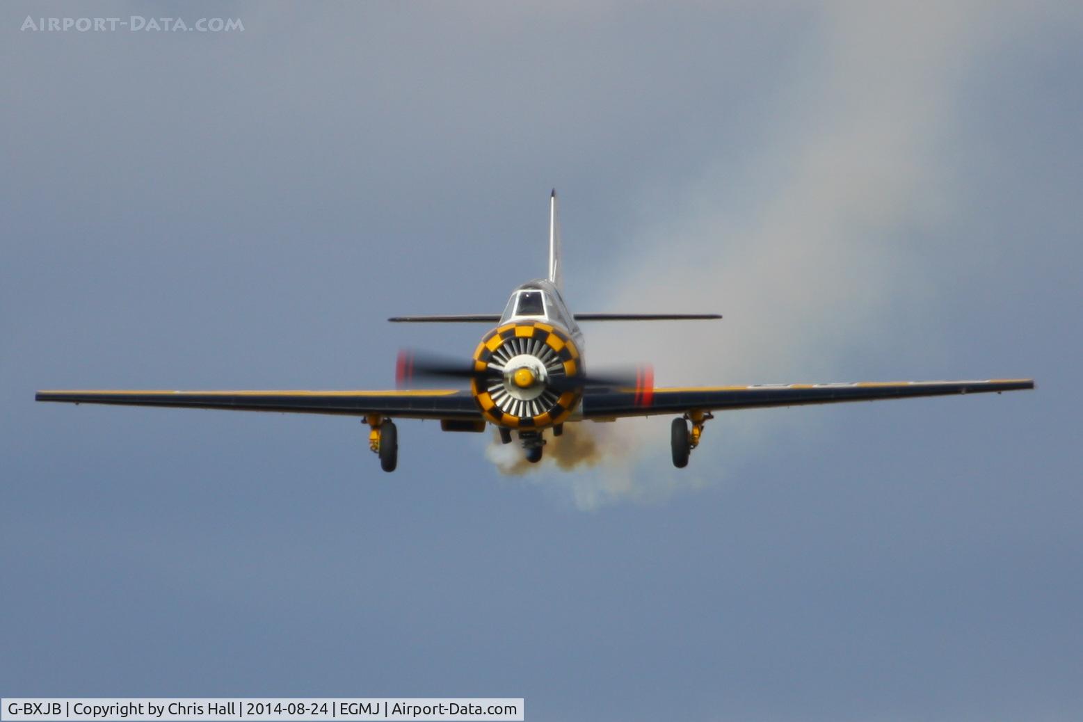 G-BXJB, 1987 Bacau Yak-52 C/N 877403, at the Little Gransden Airshow 2014