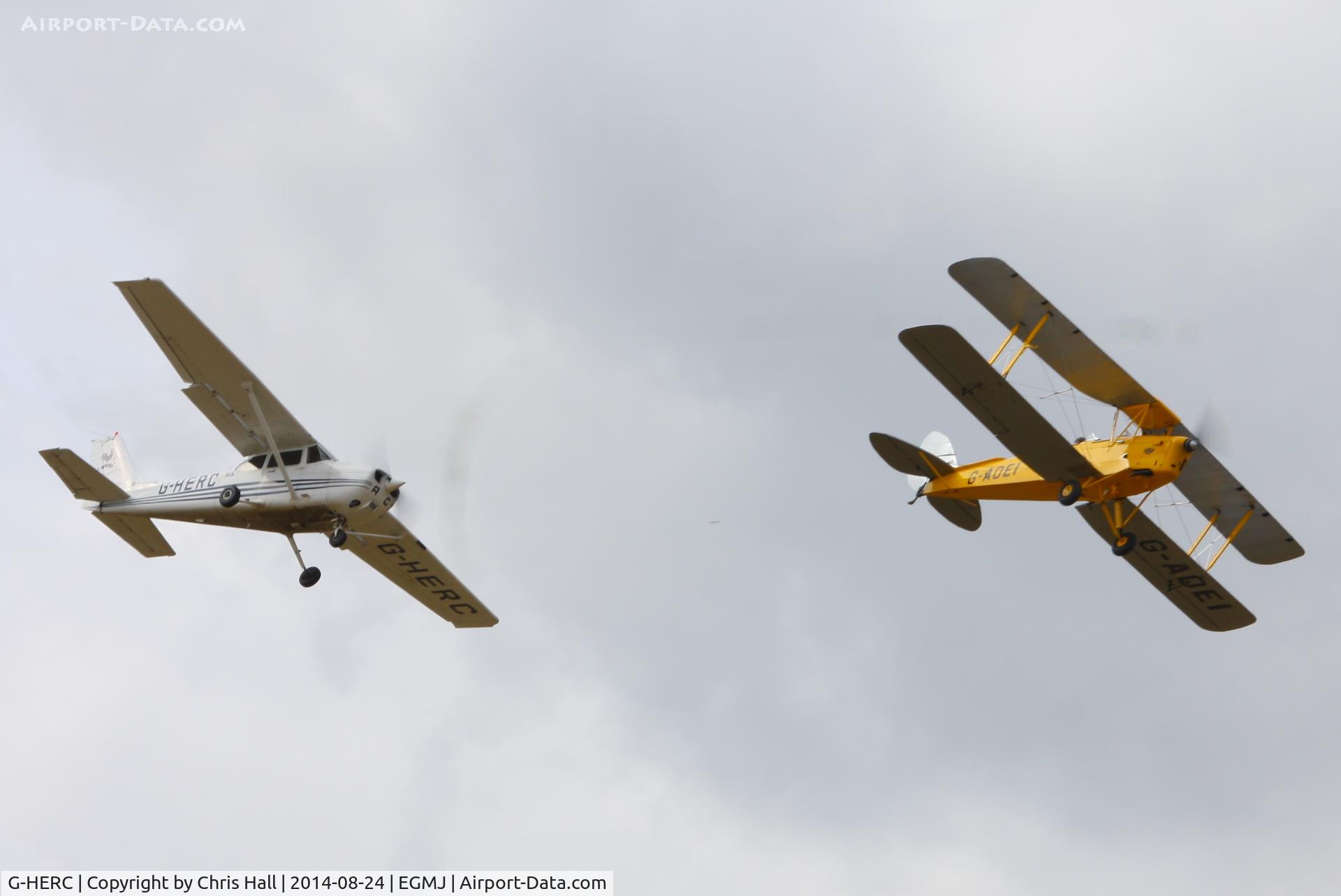 G-HERC, 2001 Cessna 172S Skyhawk C/N 172S-8985, in formation with G-AOEI at the Little Gransden Airshow 2014