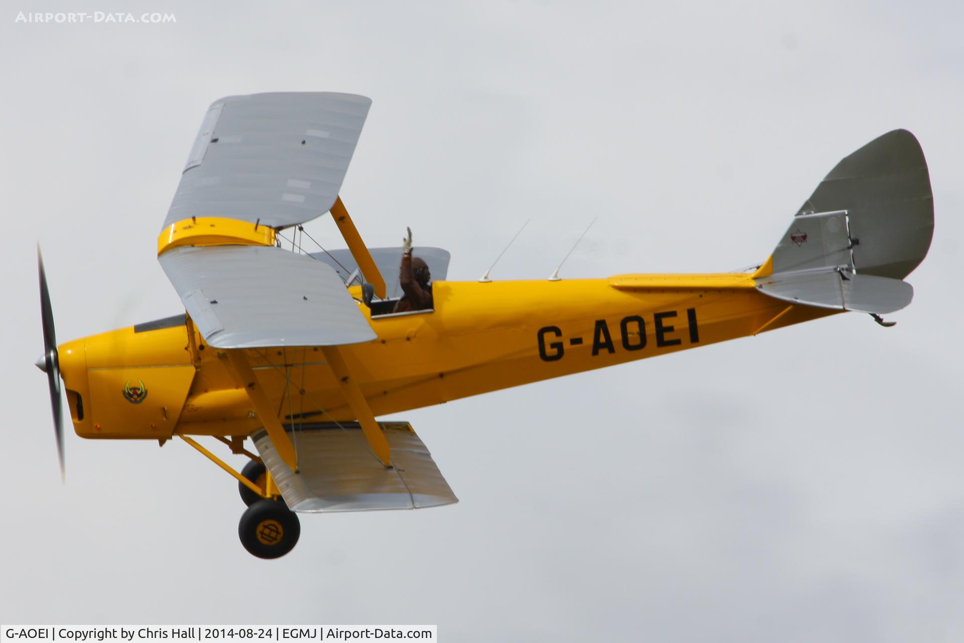 G-AOEI, 1939 De Havilland DH-82A Tiger Moth II C/N 82196/N6946, at the Little Gransden Airshow 2014