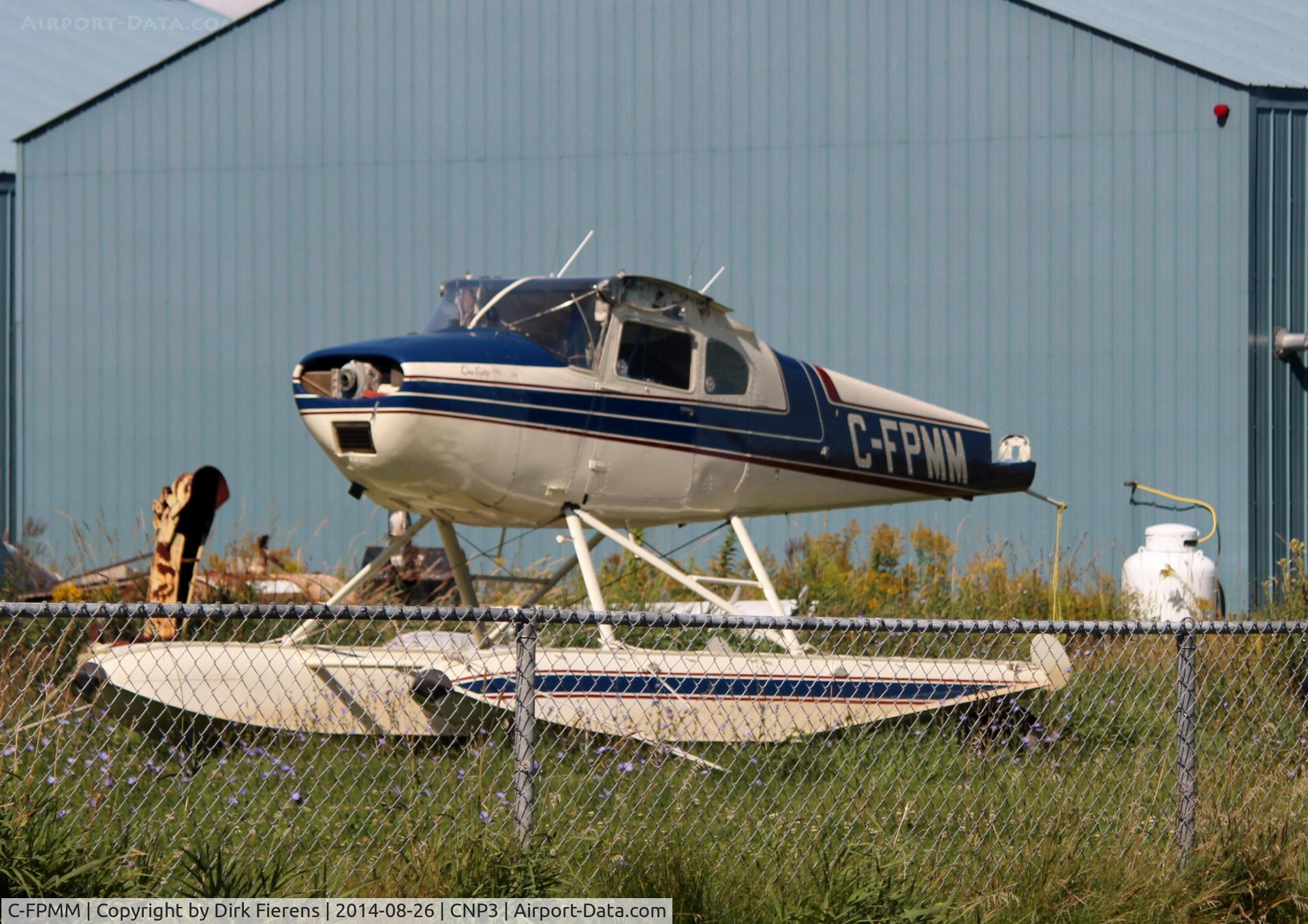 C-FPMM, 1960 Cessna 180C C/N 50814, Parked at the airport, minus wings, propeller, and tail.
