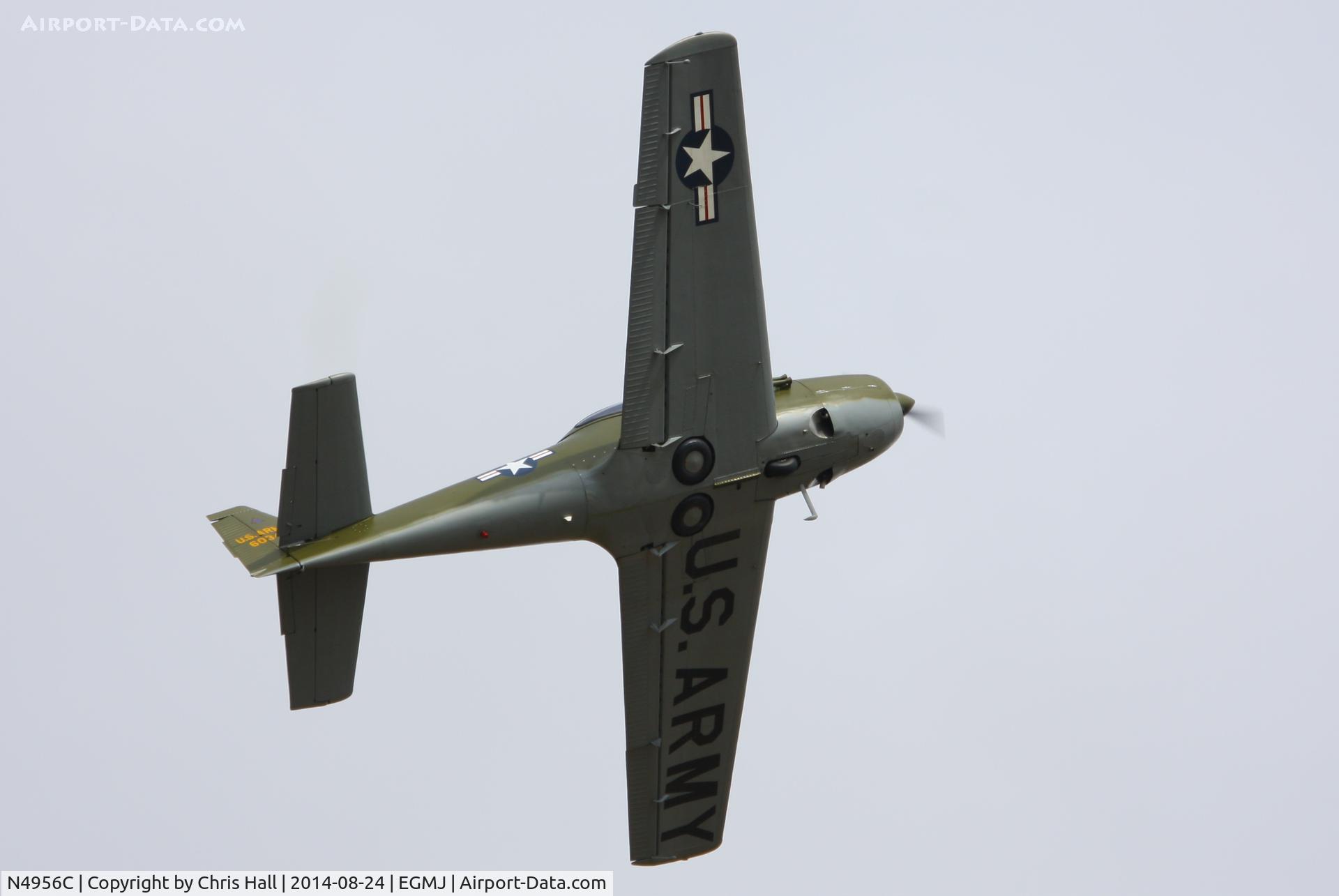 N4956C, North American Navion (NA-145) C/N NAV-4-344, at the Little Gransden Airshow 2014