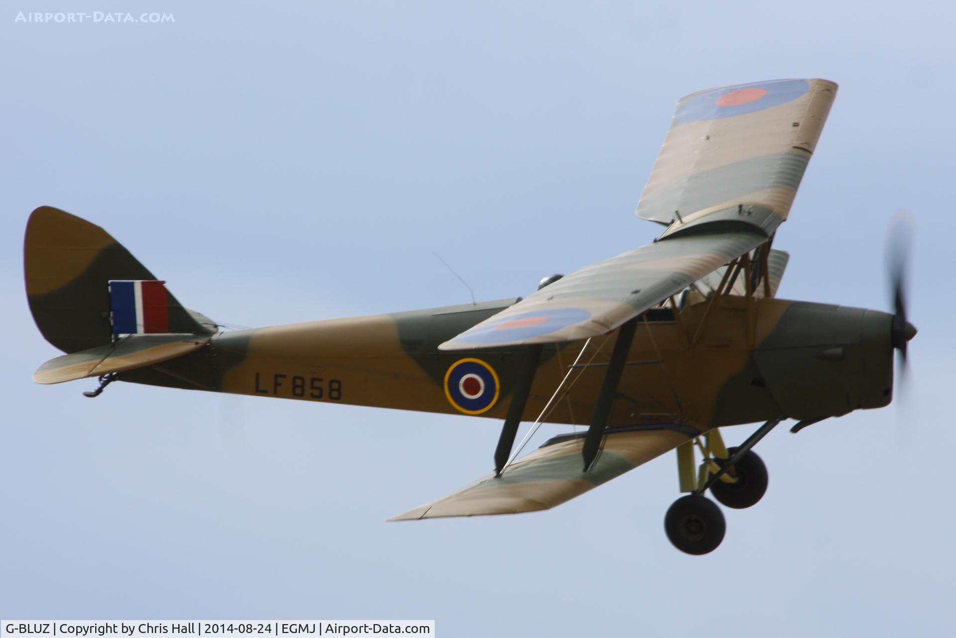G-BLUZ, 1944 De Havilland DH.82B Queen Bee C/N 1435, at the Little Gransden Airshow 2014