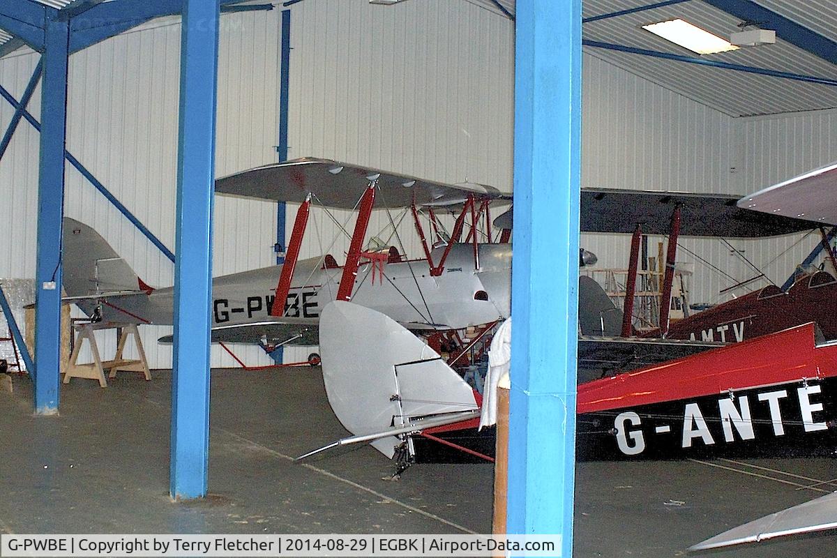 G-PWBE, 1959 De Havilland DH-82A Replica Tiger Moth II C/N LES 1, Stored in Hangar at Sywell
