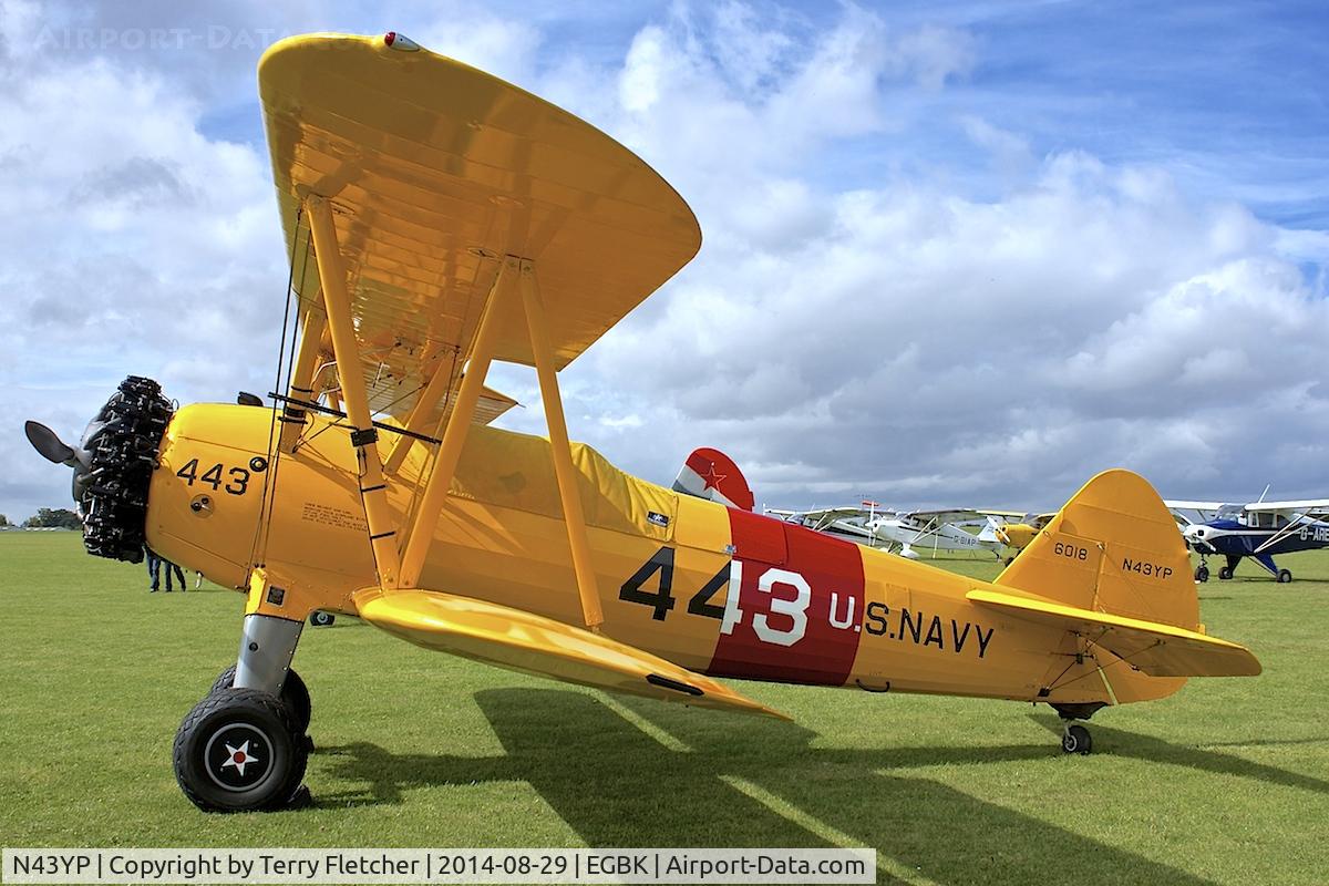 N43YP, 1942 Boeing E75 C/N 75-6018, At 2011 LAA Rally at Sywell