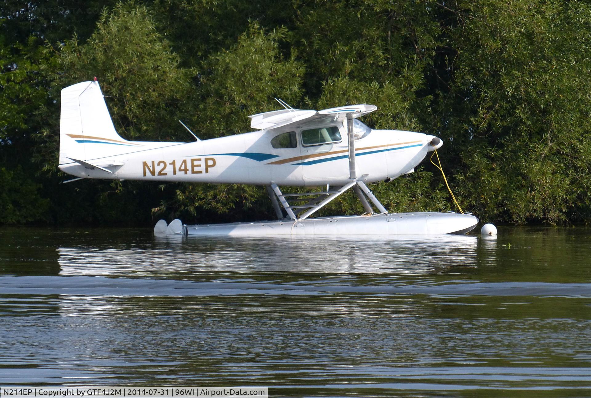 N214EP, 1956 Cessna 180 Skywagon C/N 32485, N214EP at Lake Winnebago, AirVenture 2014