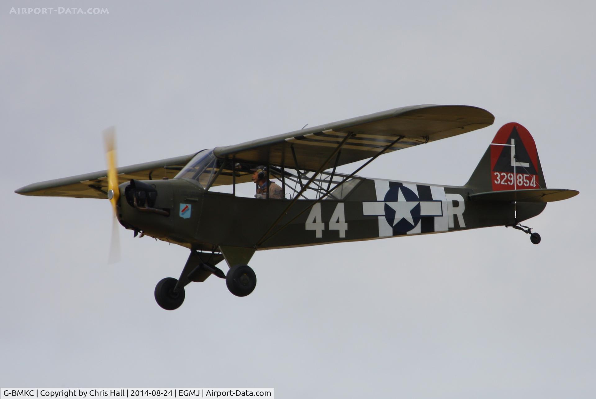 G-BMKC, 1943 Piper L-4H Grasshopper (J3C-65D) C/N 11145, at the Little Gransden Airshow 2014