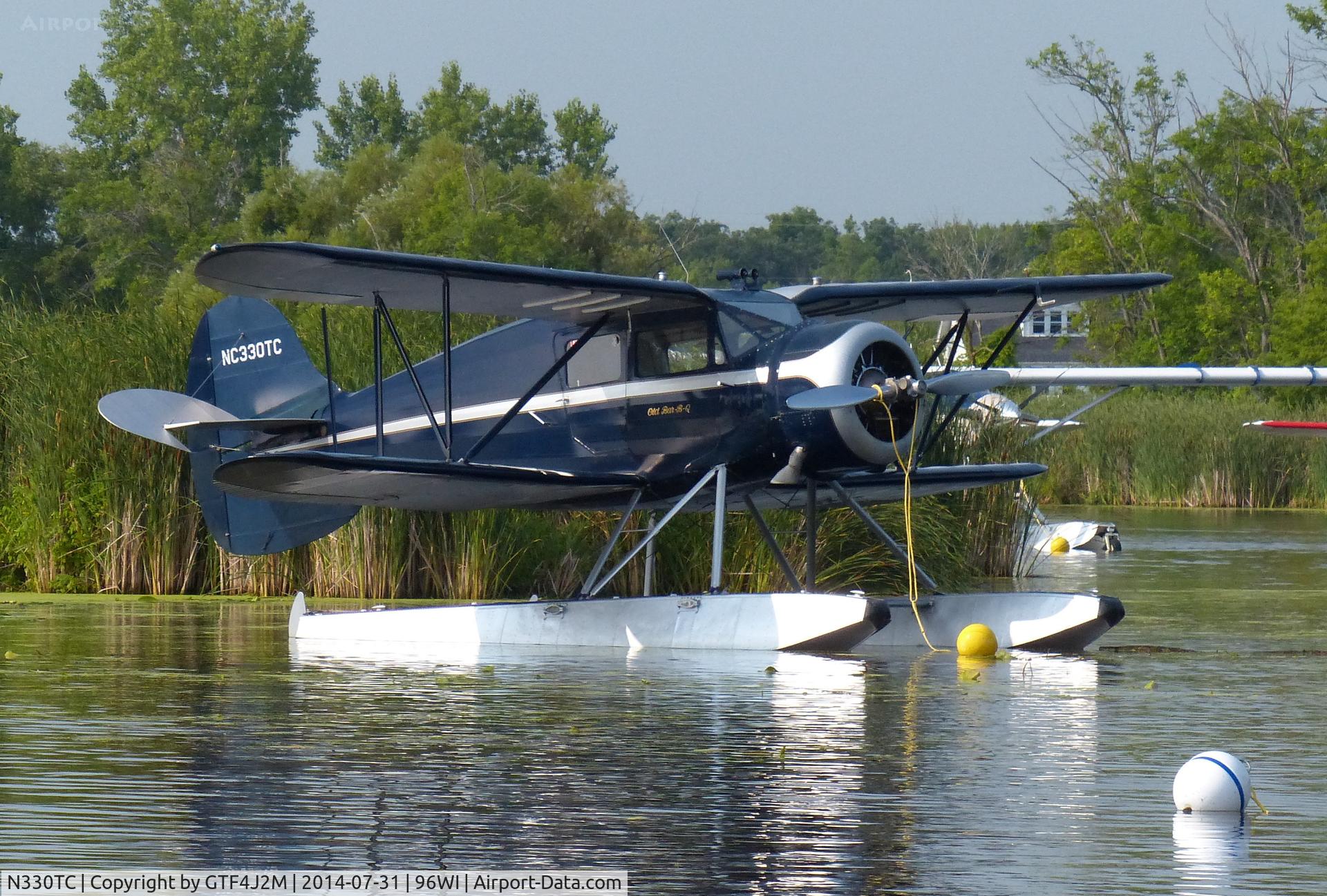 N330TC, 1937 Waco ZKS-6 C/N 4524, N330TC at Lake Winnebago, AirVenture 2014