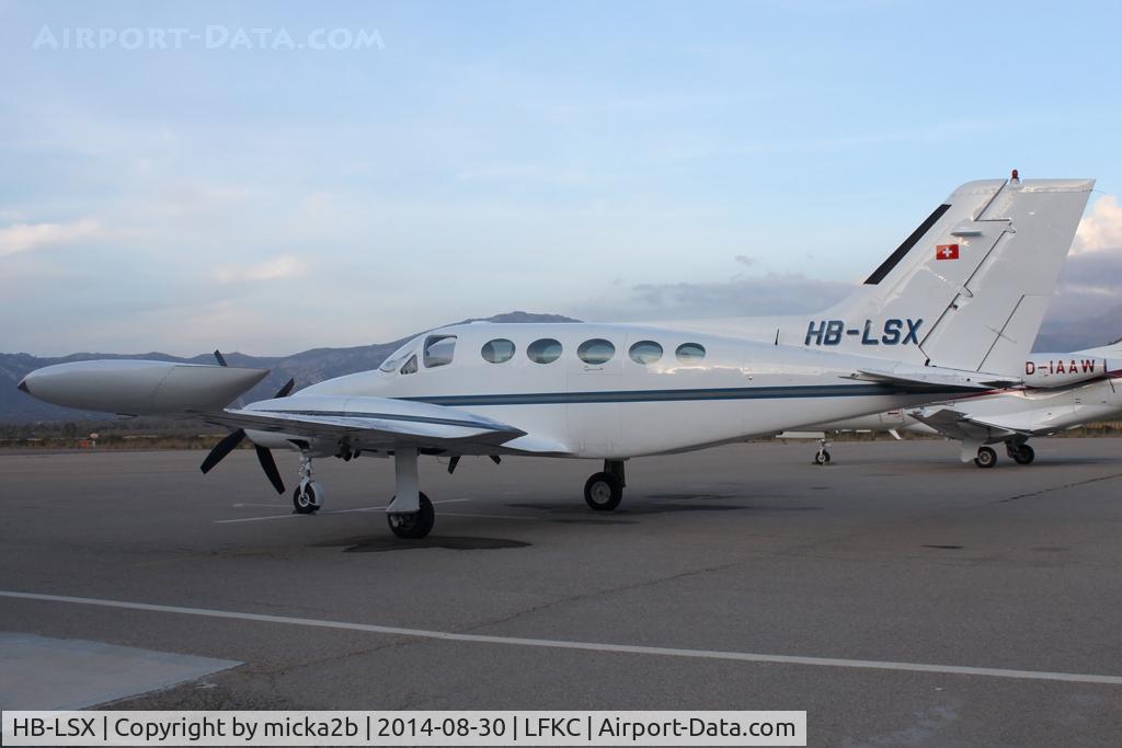 HB-LSX, 1973 Cessna 414 Chancellor C/N 414-0360, Parked