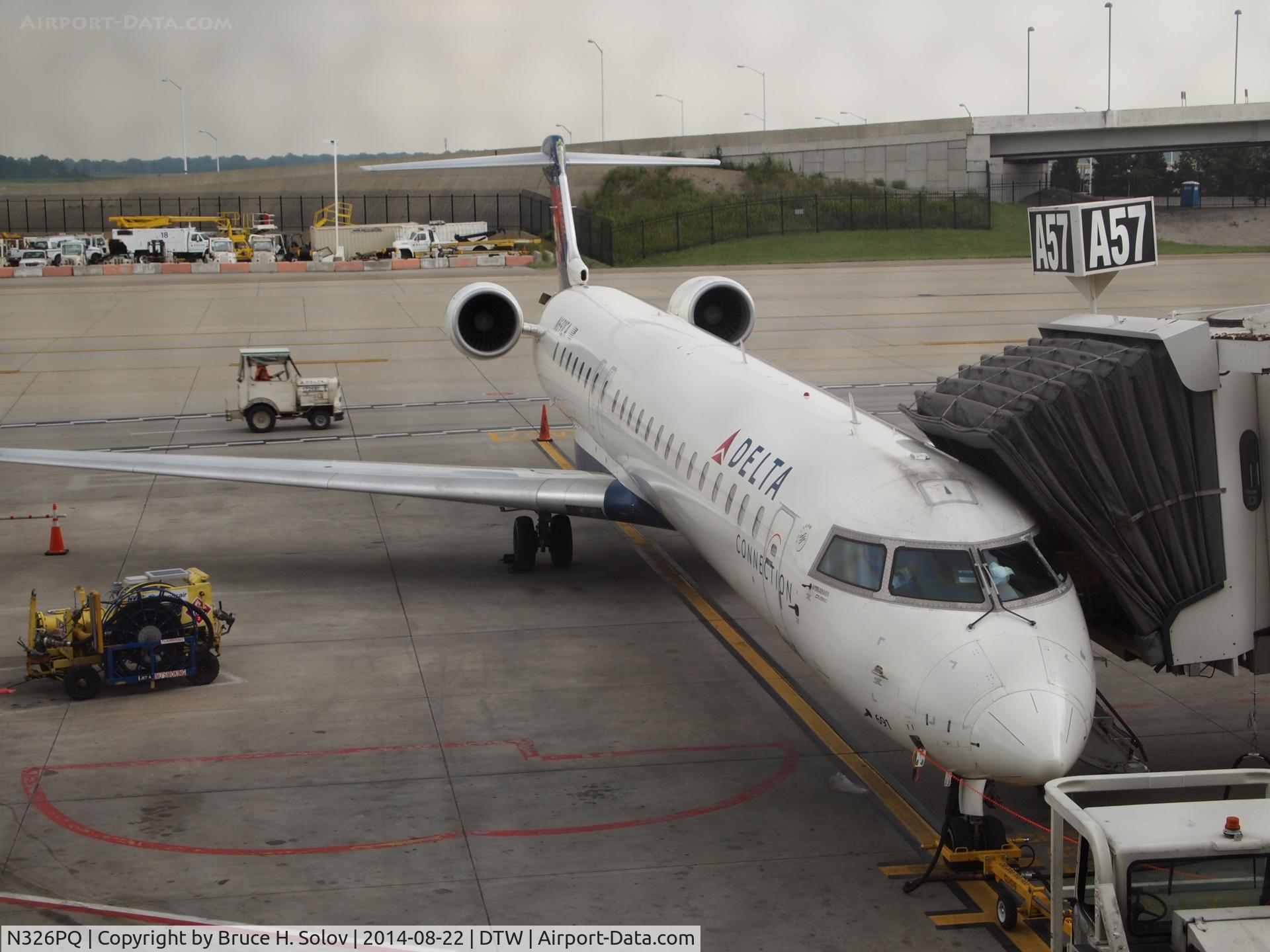 N326PQ, 2014 Bombardier CRJ-900LR (CL-600-2D24) C/N 15326, This plane was only two days old when I was on it.  Still had the 
